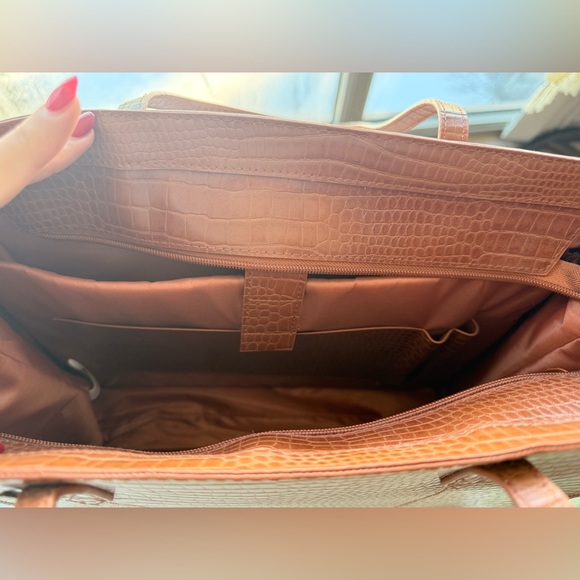 BEIS Cognac Mini Work Tote - Picture 3 of 5